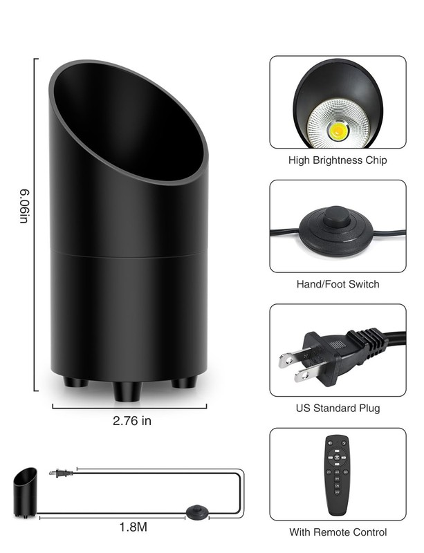7W Floor Can Light Uplighting Indoor, Up Lights Indoor Remote Control, 2700-6... gallery