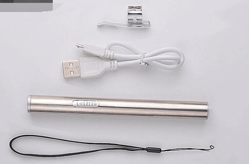 5" LED USB RECHARGEABLE MINI FLASHLIGHT Stainless Steel Pen Light 1000 Lumens gallery