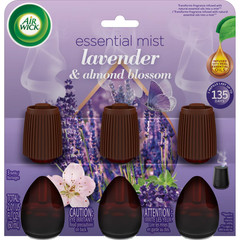 2 PACK – Air Wick Essential Mist Refill 3 Count, Lavender & Almond Blossom
