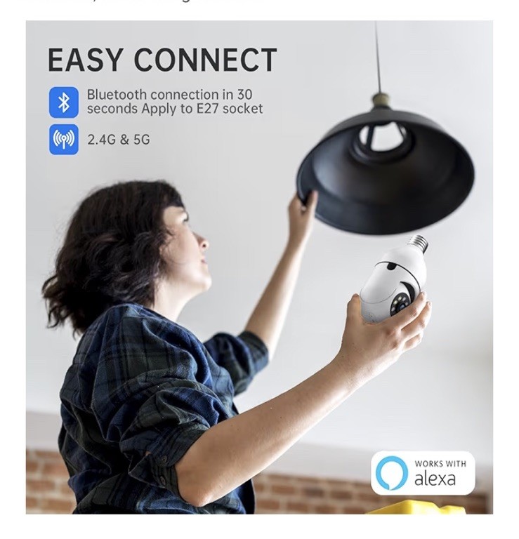 2 Pair WiFi Smart Camera QC35 2MP White Camera Compatible with Tuya App gallery