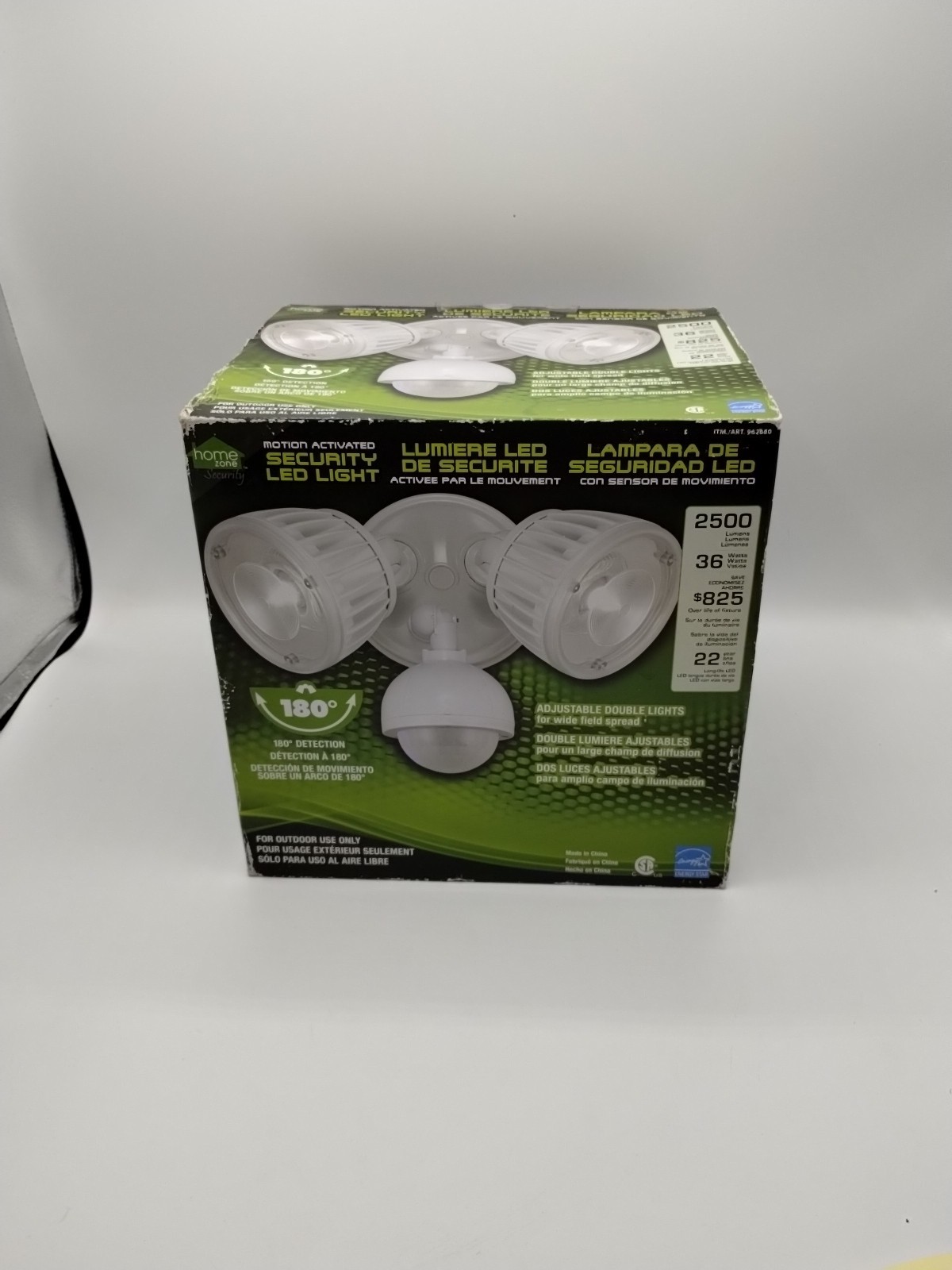 Home Zone Security Light Motion Activated LED 2500 Lumens 180° Detection 962680 gallery
