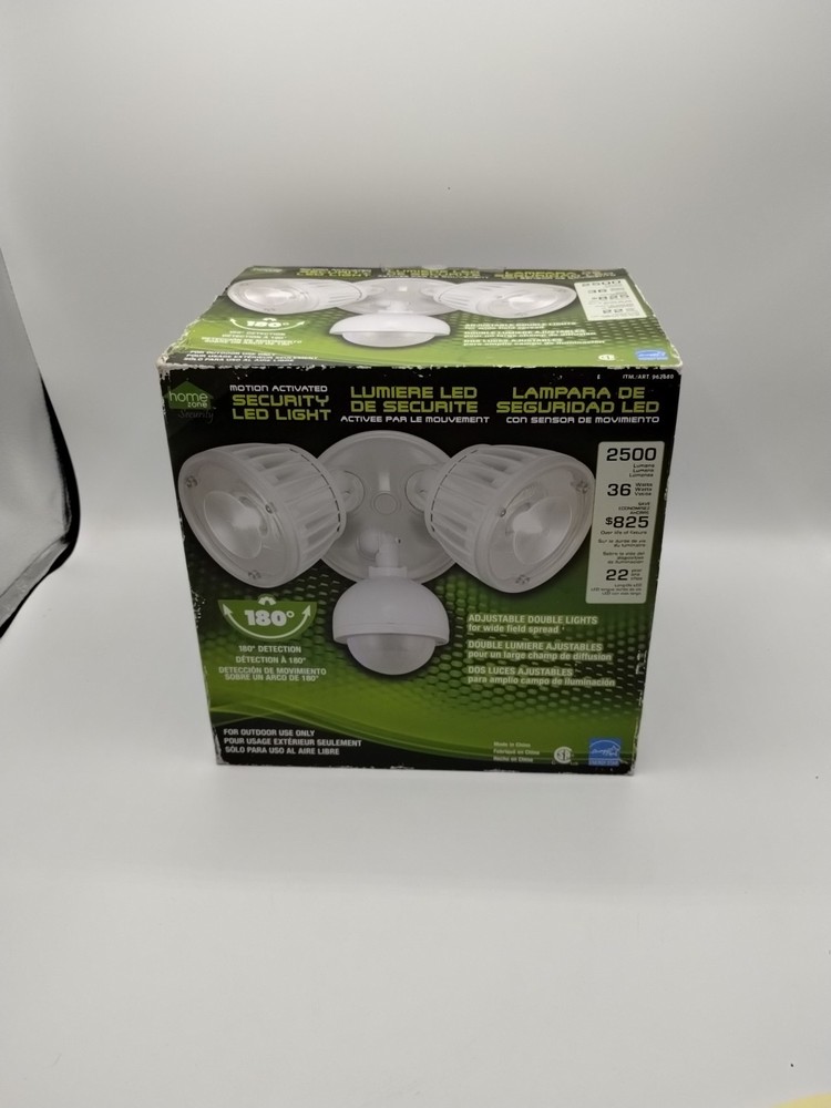 Home Zone Security Light Motion Activated LED 2500 Lumens 180° Detection 962680