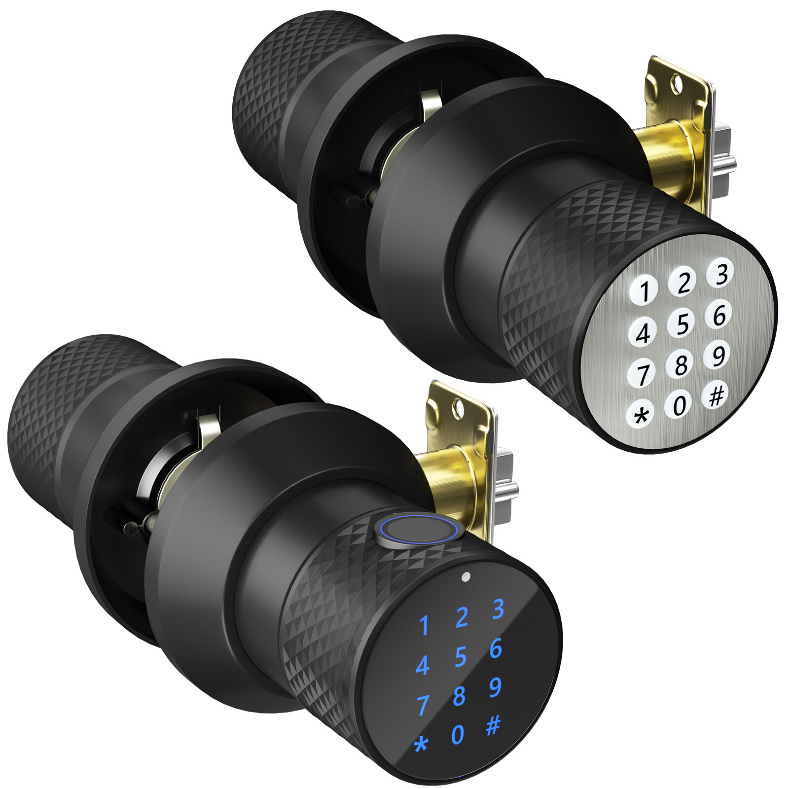 Smart Door Knob Keyless Entry Lock Electronic Touchscreen Deadbolt with Keypad gallery