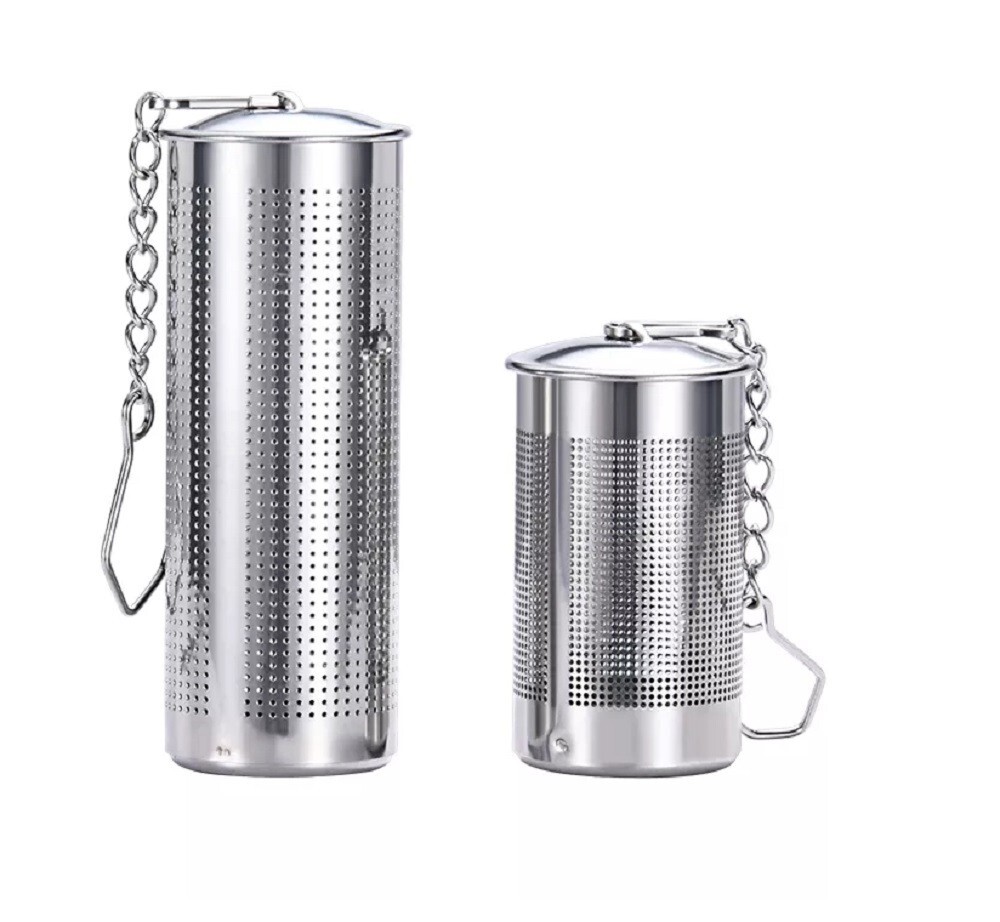 2-Pack Stainless Steel Tea Infuser Strainer Set – Fine Mesh Ball with Chain Hook gallery