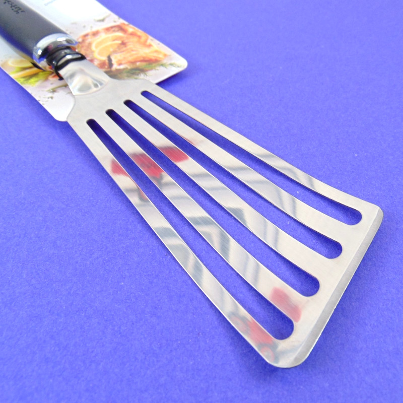 KitchenAid Angled Turner Thin Spatula Stainless Steel Slotted Black Handle New gallery