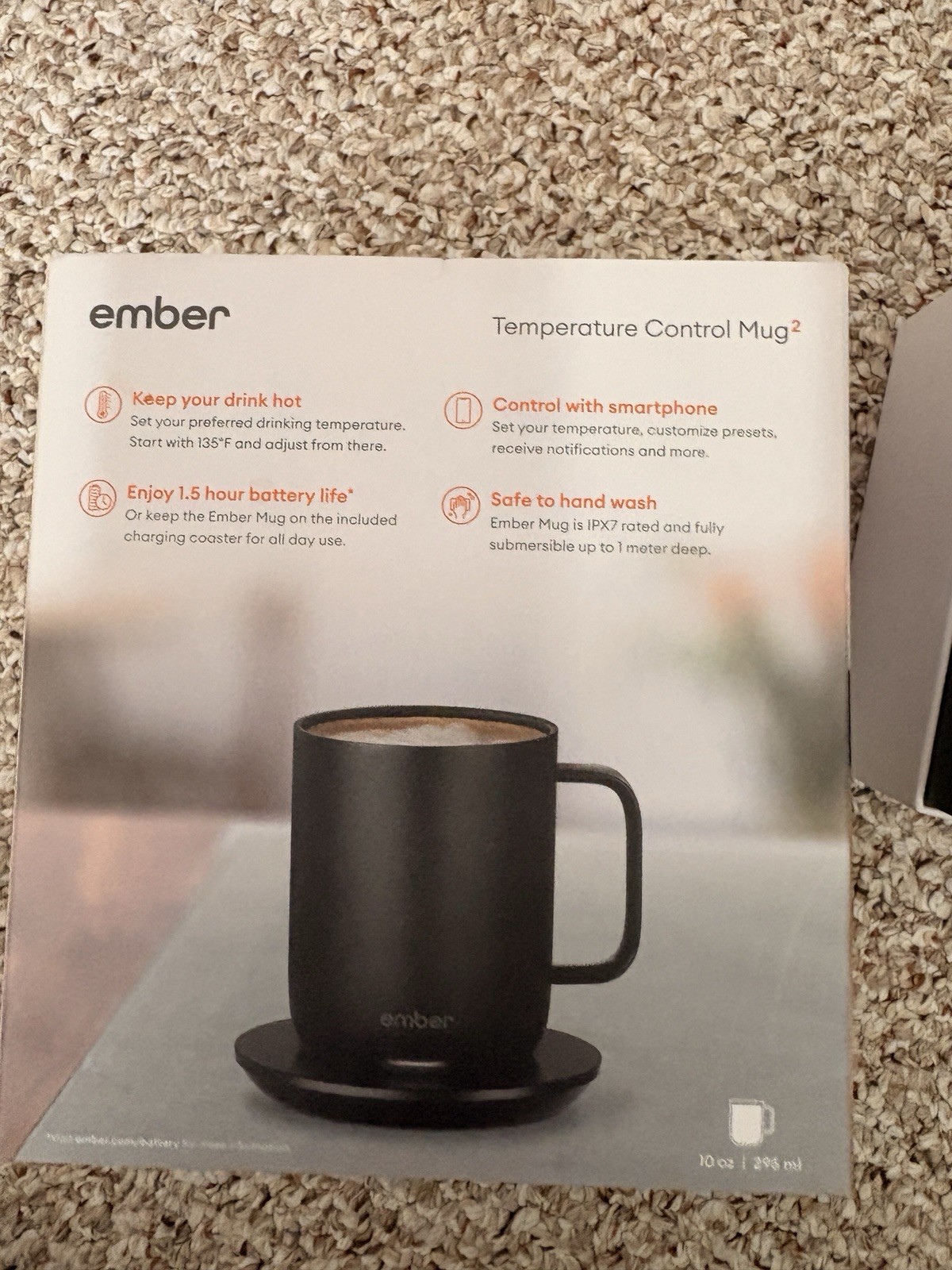 Ember 10 oz. Temperature Control Smart Mug 2 - Black - Control With Smartphone gallery