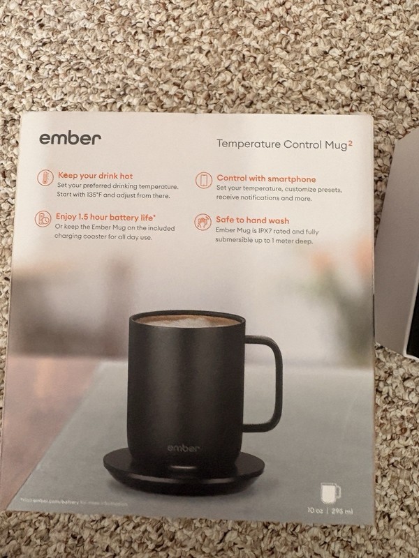 Ember 10 oz. Temperature Control Smart Mug 2 - Black - Control With Smartphone gallery