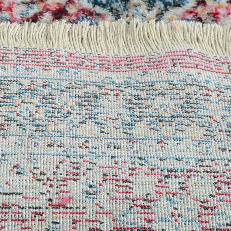 Machine Woven Crossweave Polyester 2'6''x9'10'' Runner Area Rug Oriental Red BBH gallery