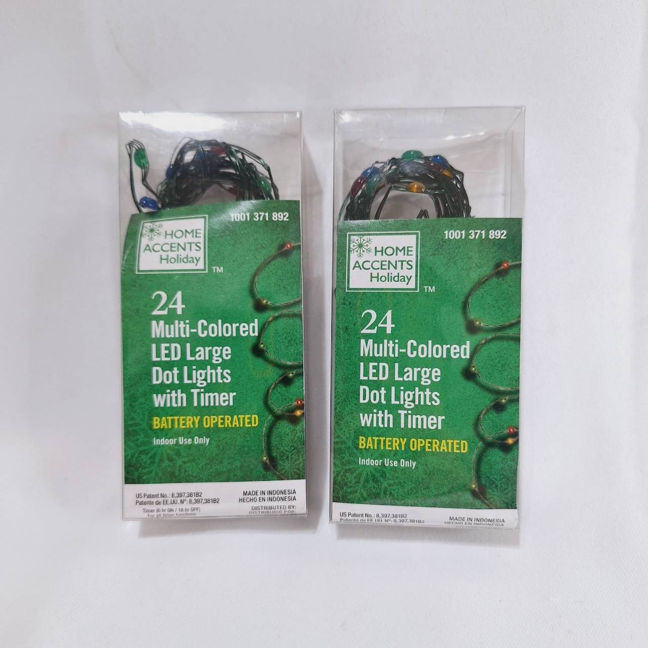 Home Accents 24 Multicolor Led Dot Lights 8 Ft Halloween Christmas Timer 2 Pk gallery