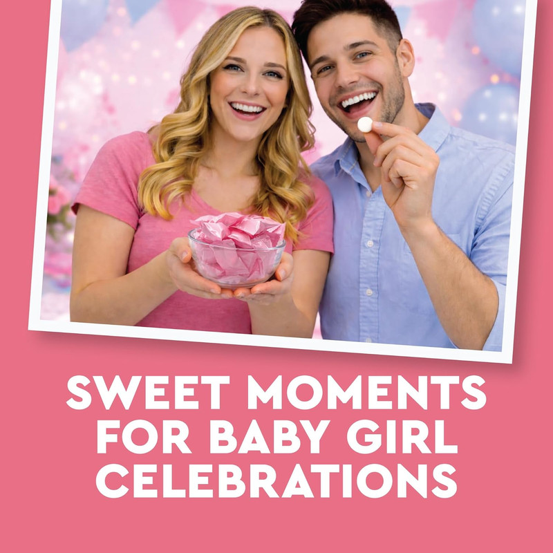 Pink Buttermints - 100 Count - Pink Candy for Baby Shower - Baby Shower Candy - gallery