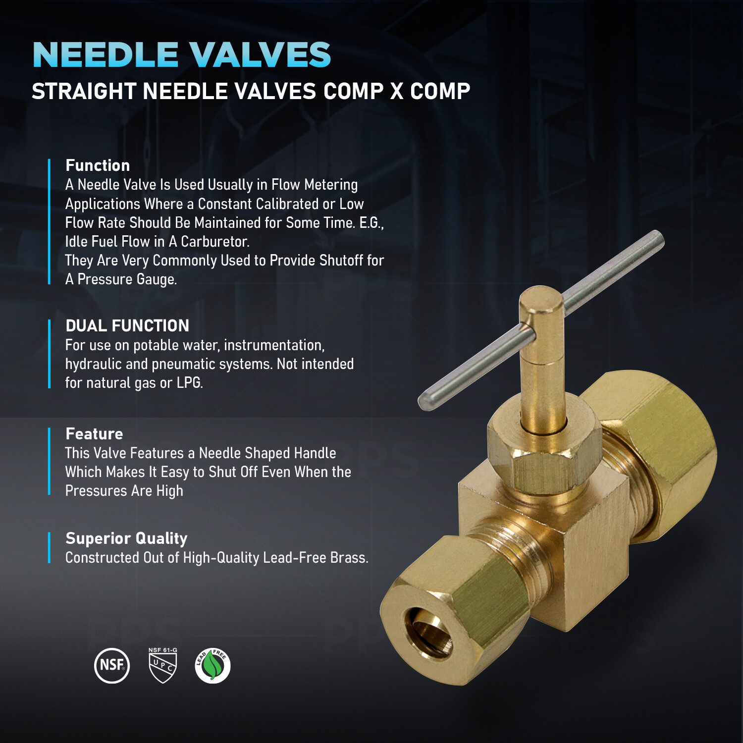 Midline Valve Forged Brass Isolation Ball Valve with rotating Needle, Lead Free gallery