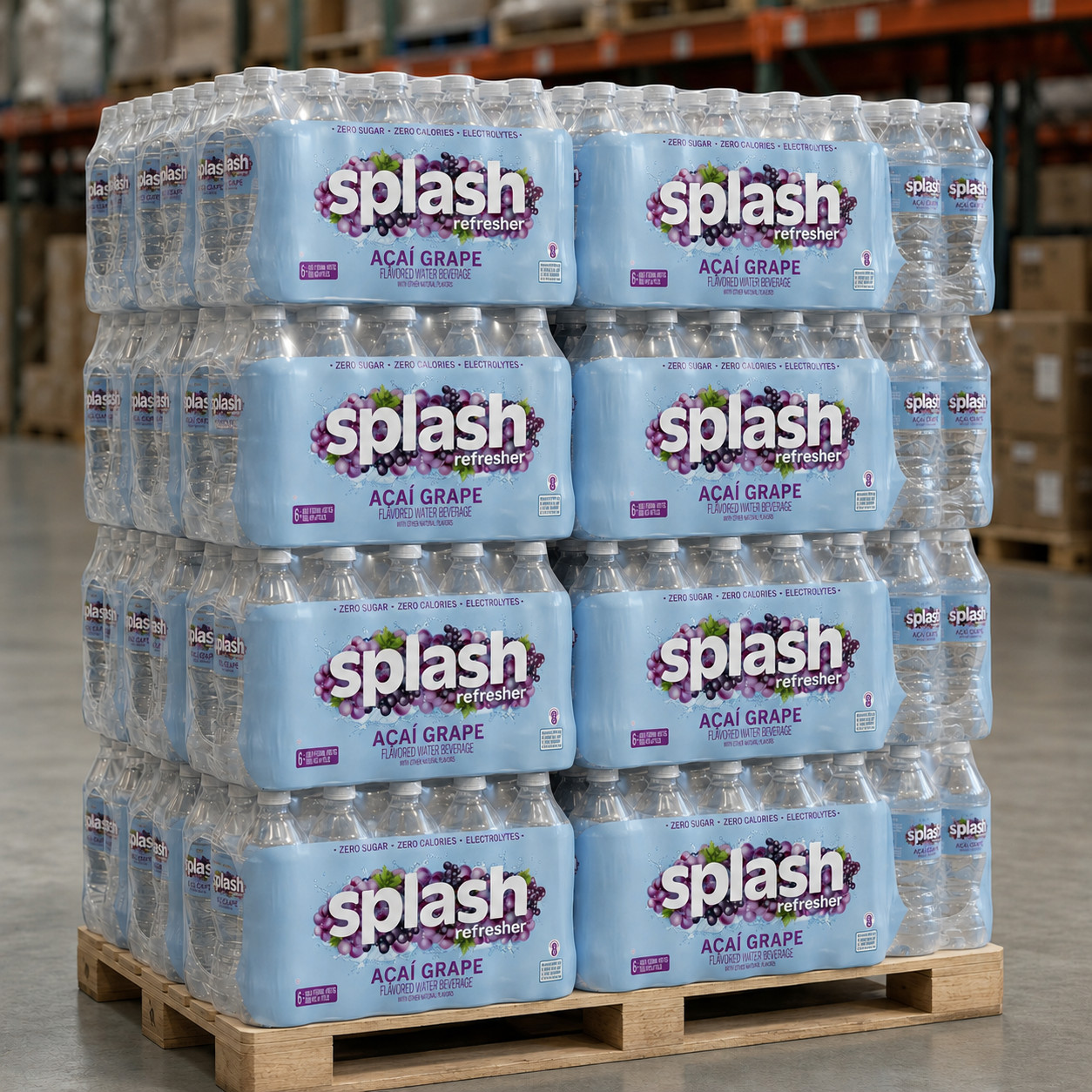 SPLASH Acai Grape Flavored Water, 16.9oz Bottles, 24 Pack 30 Cases Bulk gallery