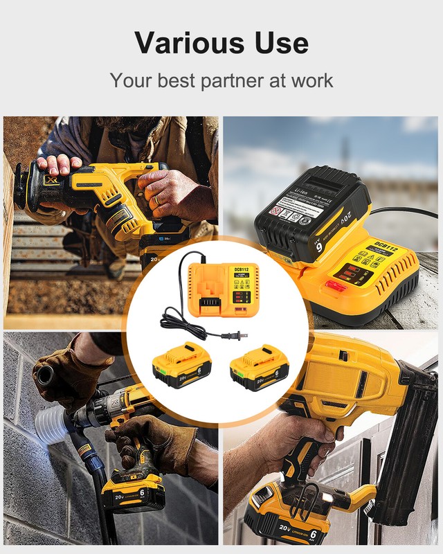 DCB104 Multiport fast Charger For Dewalt 20V LithiumXR DCB200 Battery/Inverter gallery
