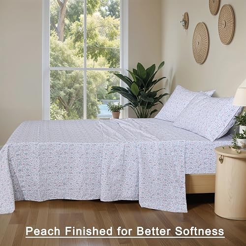 100% Cotton Organic Percale Sheets Size – Crisp Cooling Bed King Multi Paisley gallery