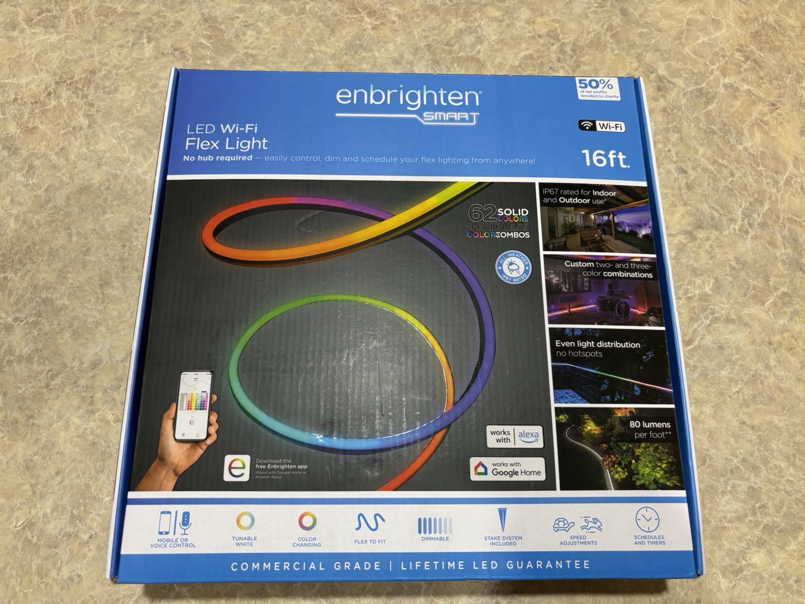Enbrighten 16' Smart Rope Light LED WiFi Flex Light No Hub Required gallery