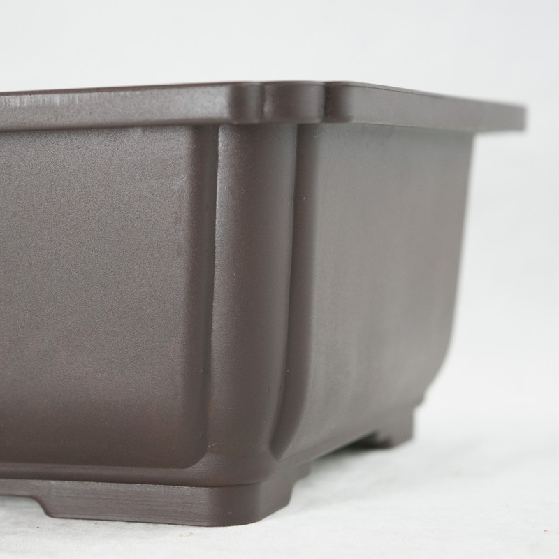 Rectangular Plastic Bonsai / Succulent Pot 10.5"x 7.75"x 3.5" - Dark Brown gallery