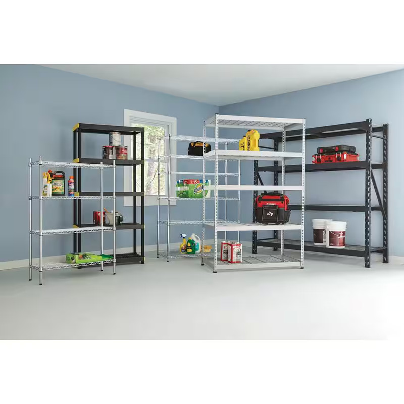 Multi-Purpose 5-Tier Plastic Garage Storage Shelving Unit 36in WX 74in HX 18in D gallery