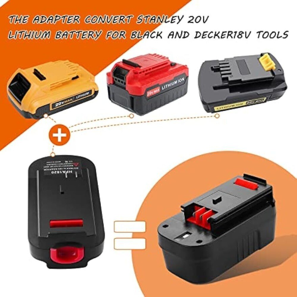 Adapter for Black&Decker 18V Li-ion Battery Convert to NiCad & NiMh 20V HPA1820 gallery