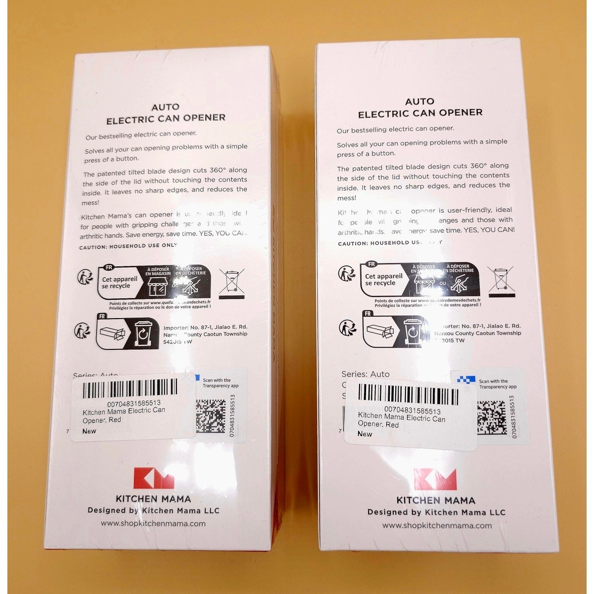 (2) Kitchen Mama Yes You Can Auto Can Openers Red One-Touch Easy To Use Set of 2 gallery