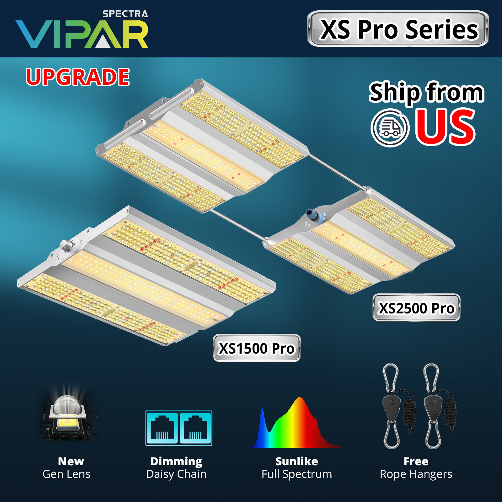 VIPARSPECTRA XS1500 Pro XS2500 Pro LED Grow Light Full Spectrum Indoor Veg Bloom gallery