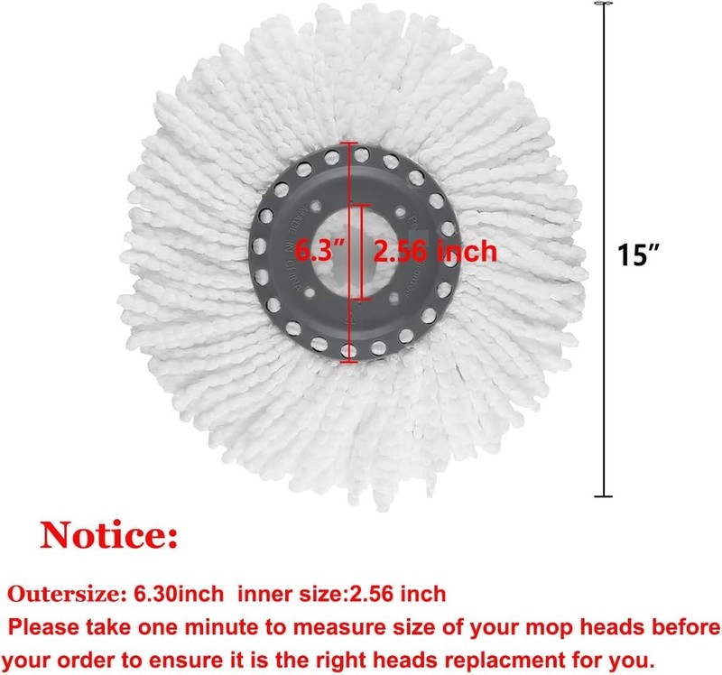 5 PCS Spin Mop Heads Replacement Refill for Old Hurricane Mr.Clean 360 Spin gallery