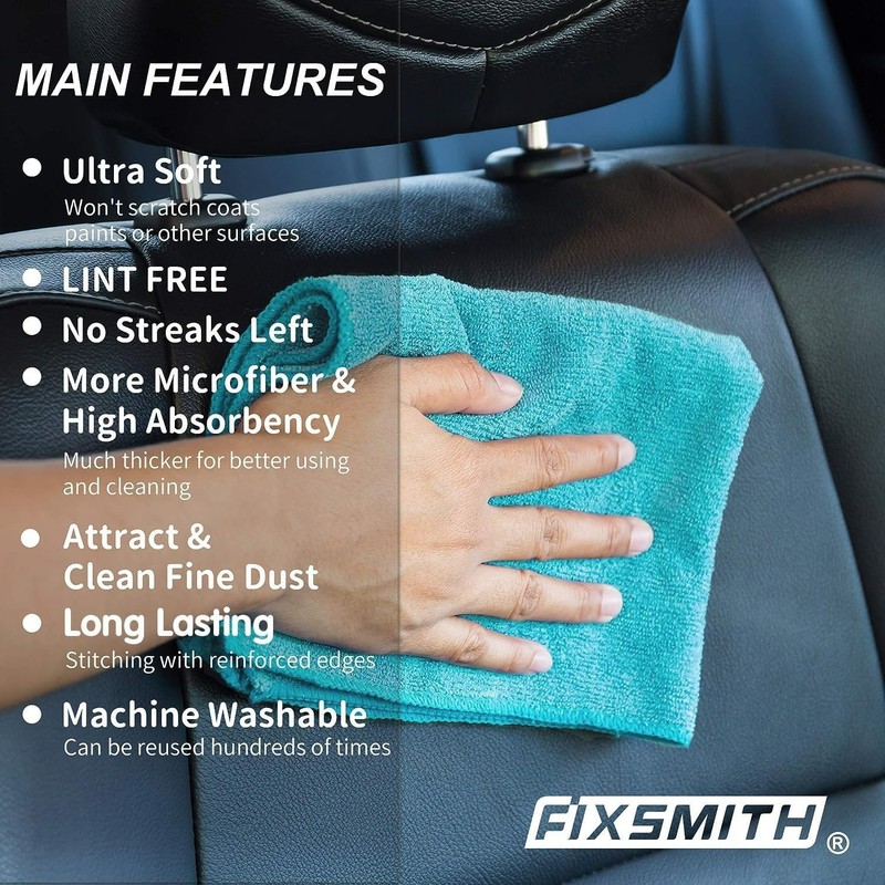Multi-Functional Lint-Free Microfiber Cleaning Towels - 8 Soft Rags, 12x16 in gallery