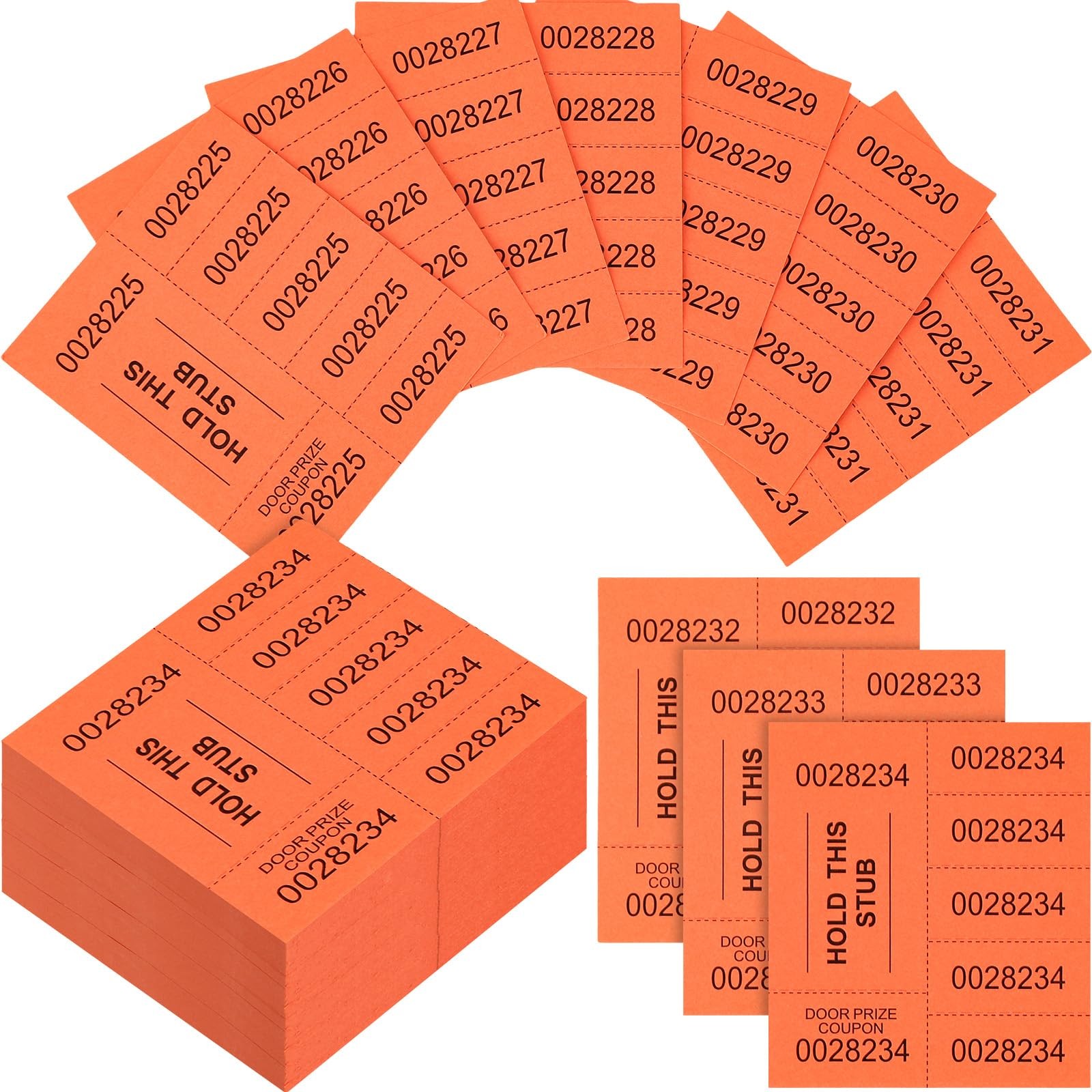 504 Sheets 5 Bid Raffle Ticket with Different Numbers Per Sheet Chinese Aucti... gallery