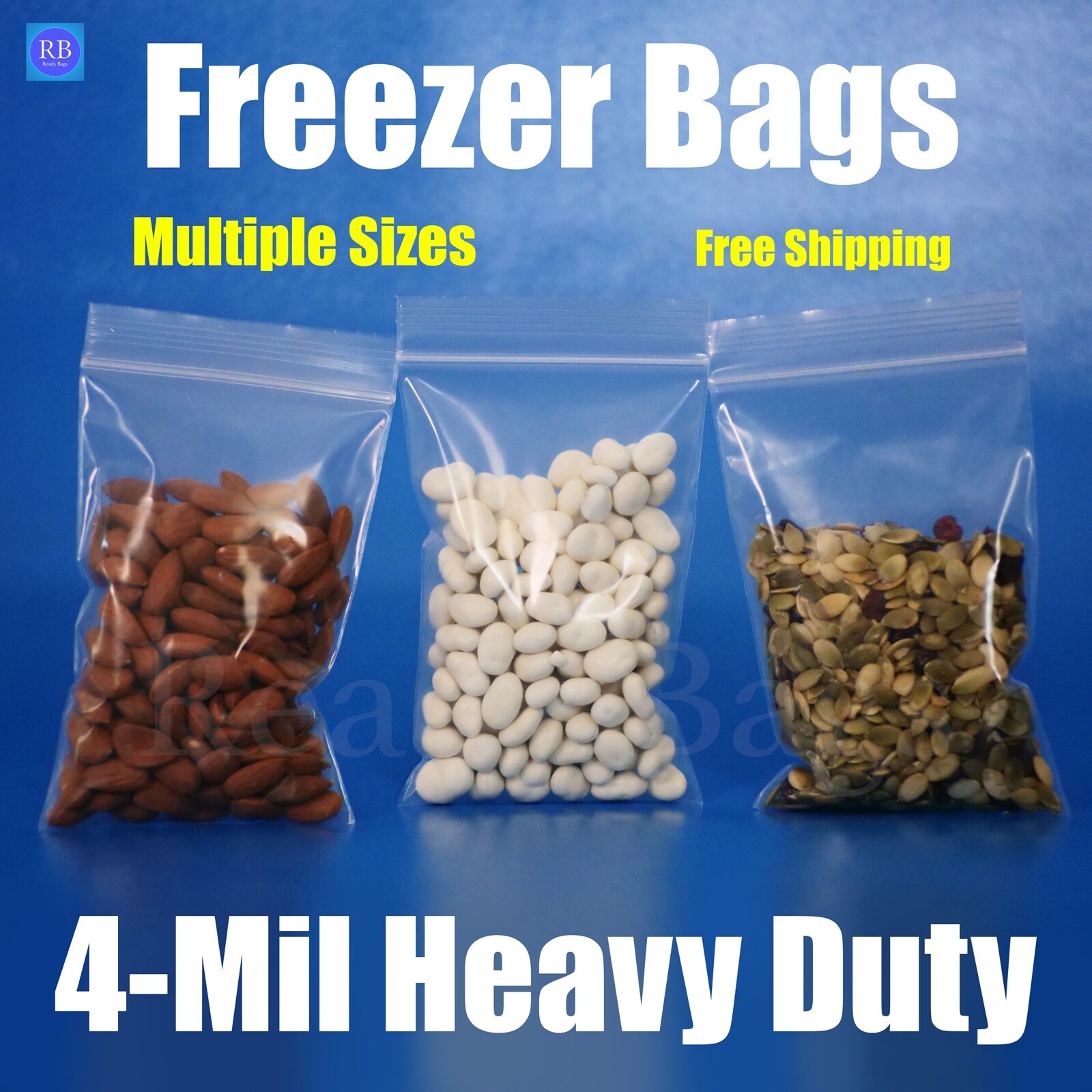 Clear Plastic Zipper Bags Reclosable HEAVY-DUTY 4-Mil Zip Seal Freezer Baggies gallery