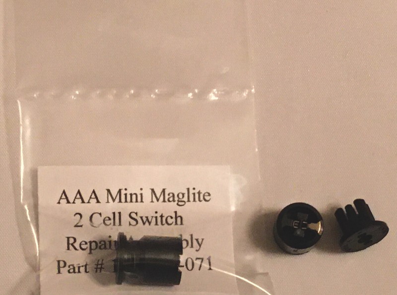 AAA 2 Cell Mini Maglite Repair Switch Assembly Part # 108-000-071 gallery