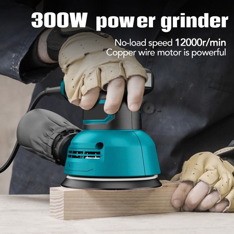 6 Speed Adjustable Electric Eccentric Sander with Dust Collection 360° Rotation gallery