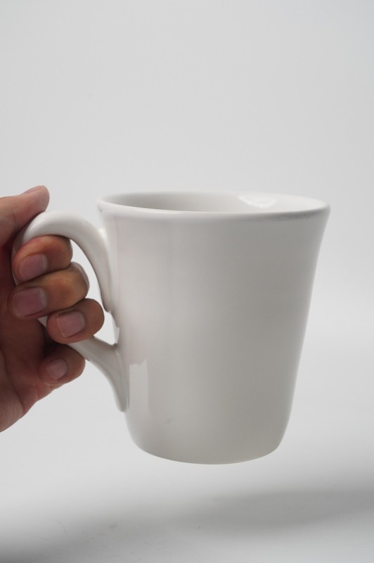Primagera White Ceramic Embossed Coffee Mug Made in Portugal gallery