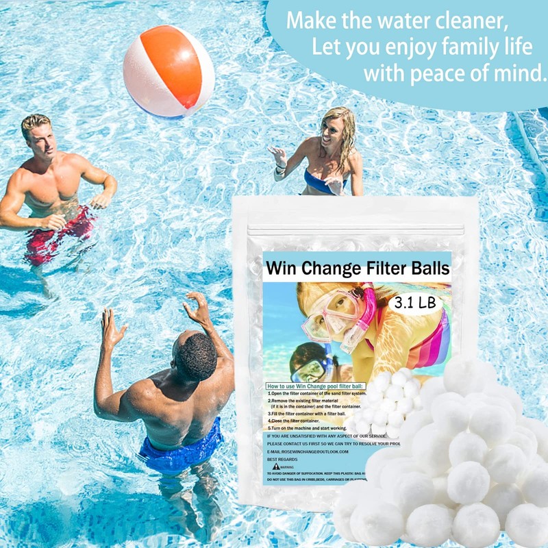 3.1 LB Pool Filter Balls,Filter Balls for Sand Filter Pump for Above Ground P... gallery