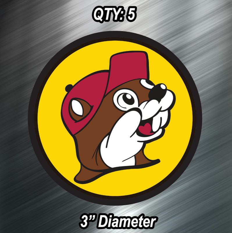 (5) FIVE Bucees Buc-ees Vinyl Decal Sticker For Car Laptop Skateboard BRAND NEW gallery