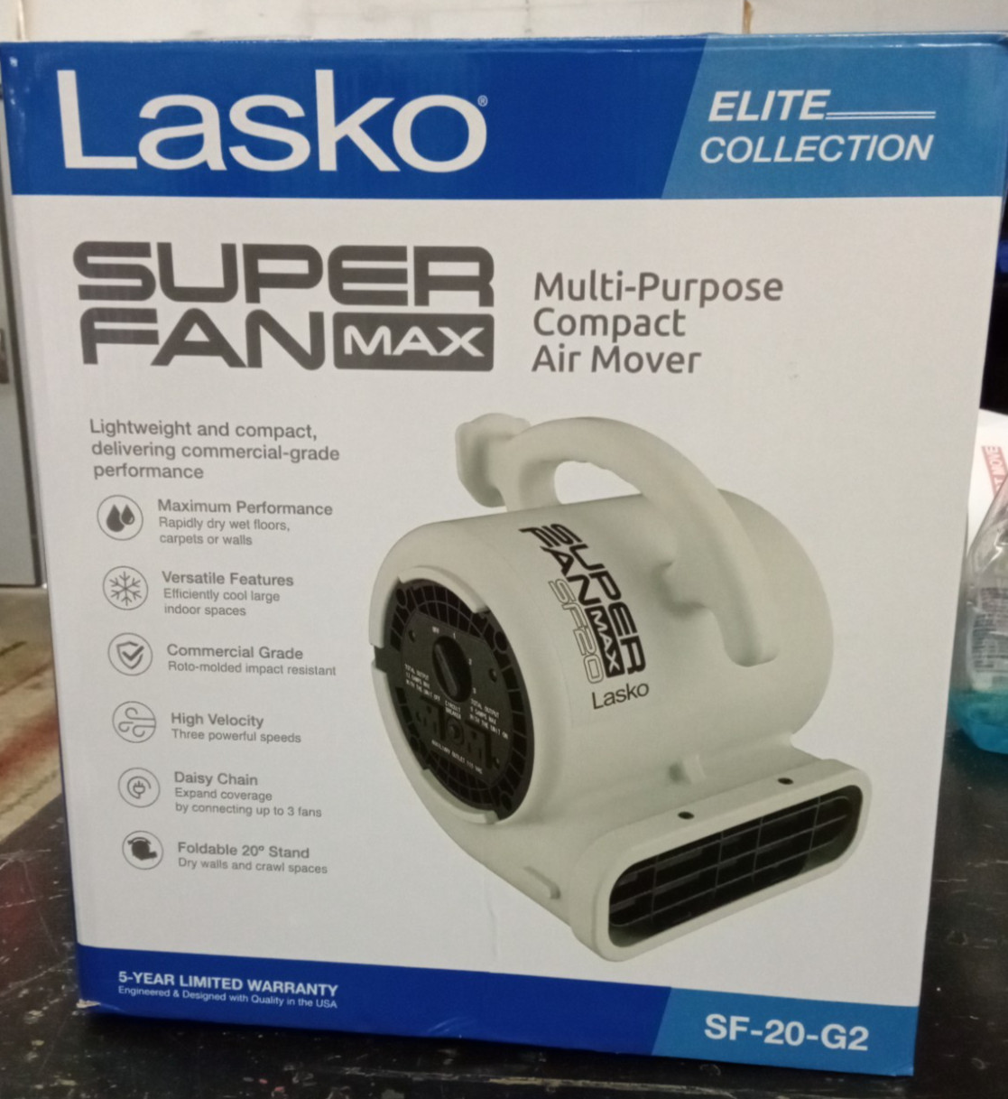 Lasko Super Fan Max Multi-Purpose Compact Air Mover/Model SF-20-G2/ White OB gallery