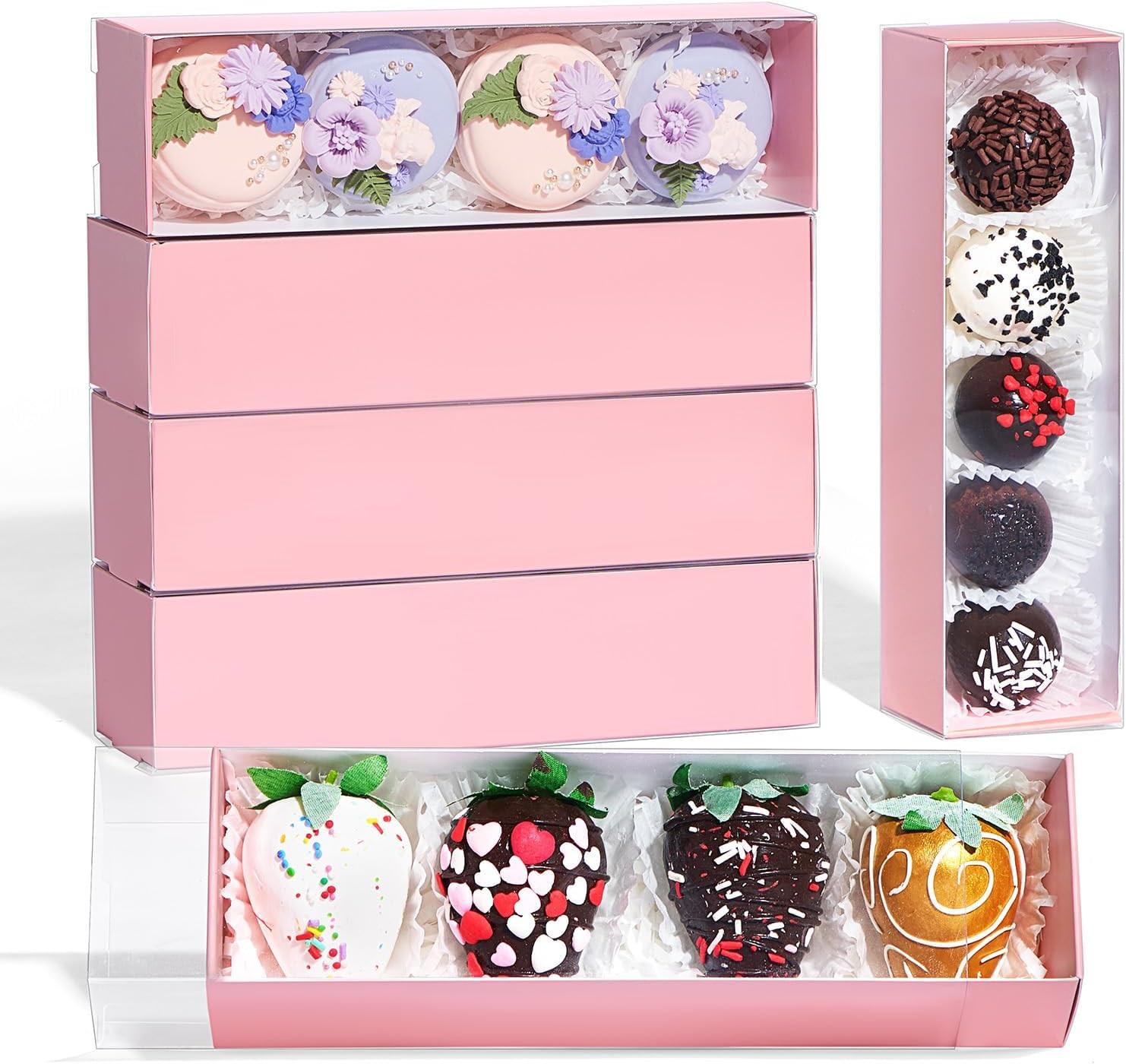 25Pcs 8X2.2X2 Inches Chocolate Covered Strawberry Boxes, Mcaron,Truffle,Chocolat gallery