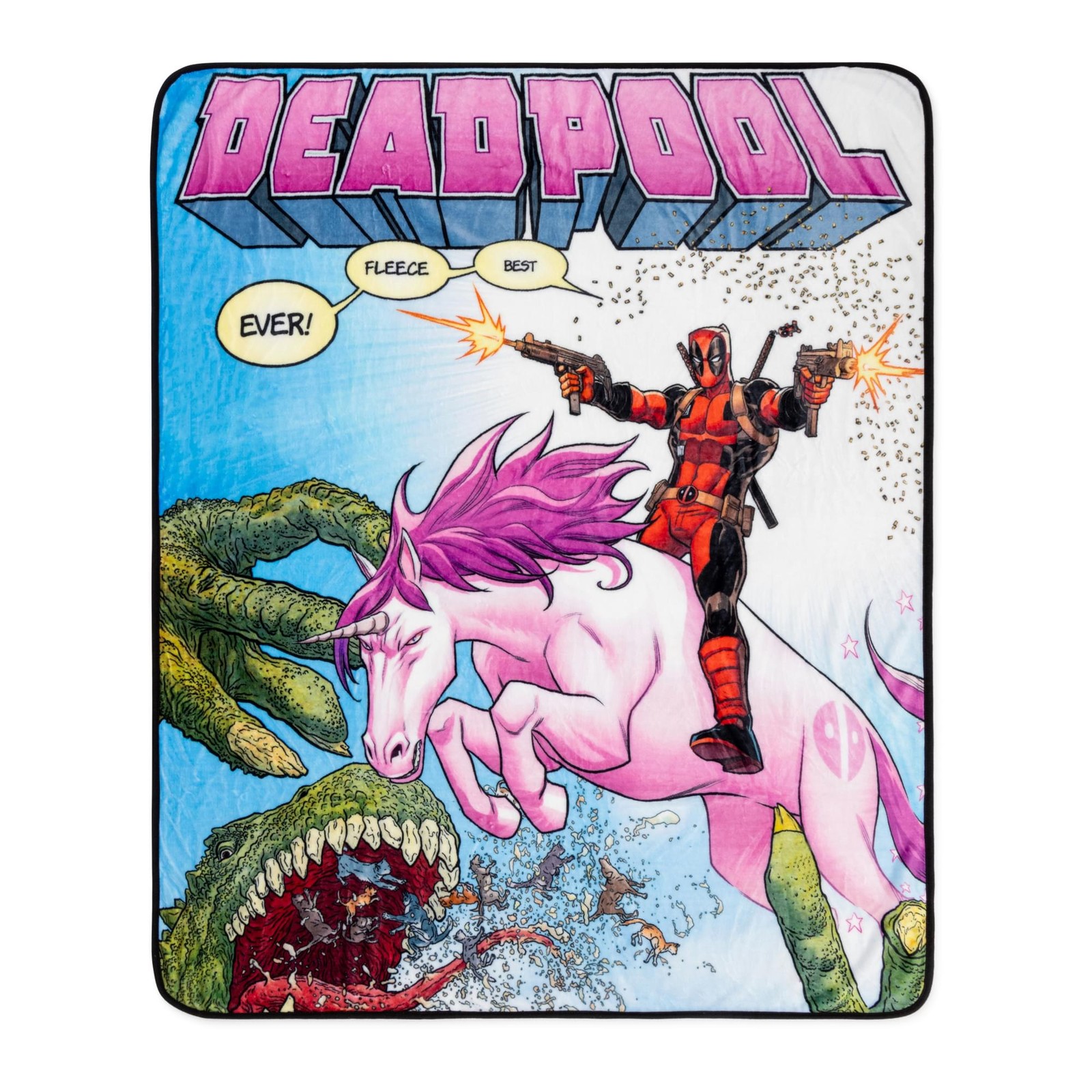 Marvel Comics Deadpool "Best Fleece Ever" Raschel Throw Blanket | 50 x 60 Inches gallery