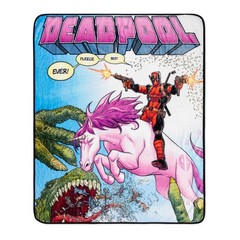 Marvel Comics Deadpool “Best Fleece Ever” Raschel Throw Blanket | 50 x 60 Inches