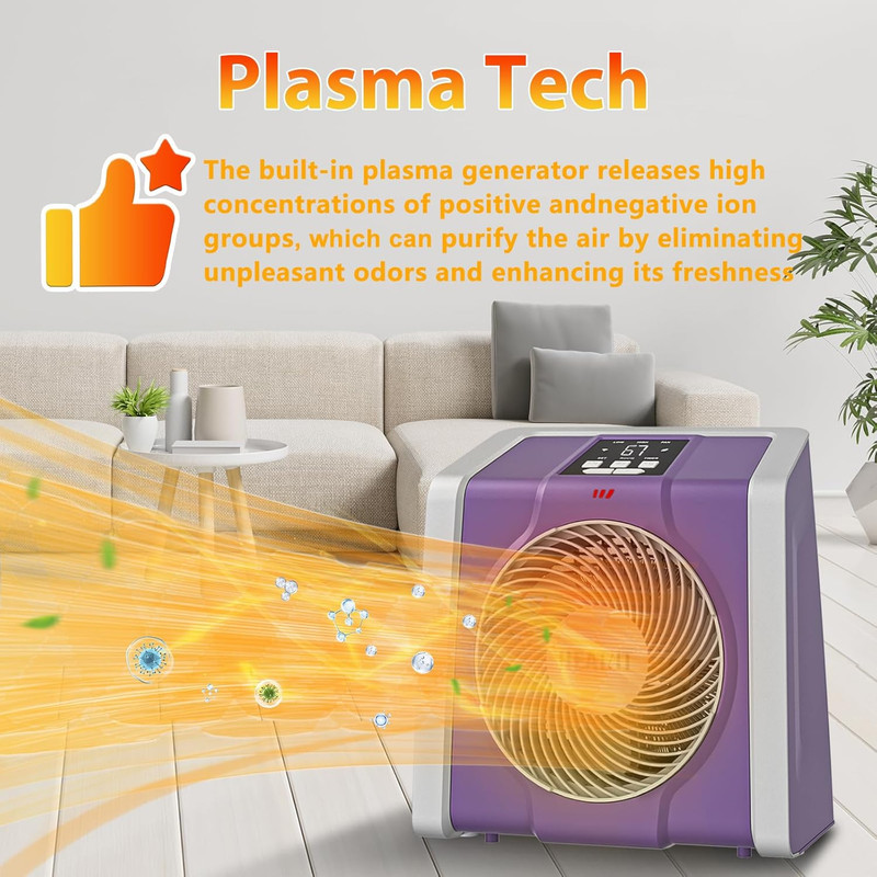Digital Remote Control Space Heater with Timer - 1500W/750W Power gallery