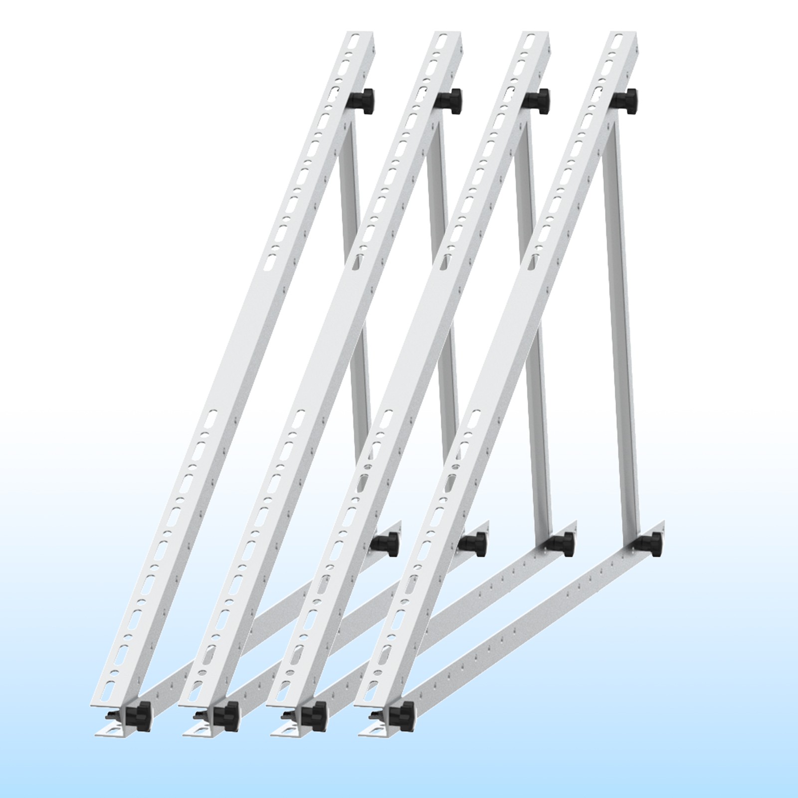 2 Set 114cm Solar Panel Mounting Bracket Tilt Balcony Flat Roof 0-90° Adjustable gallery