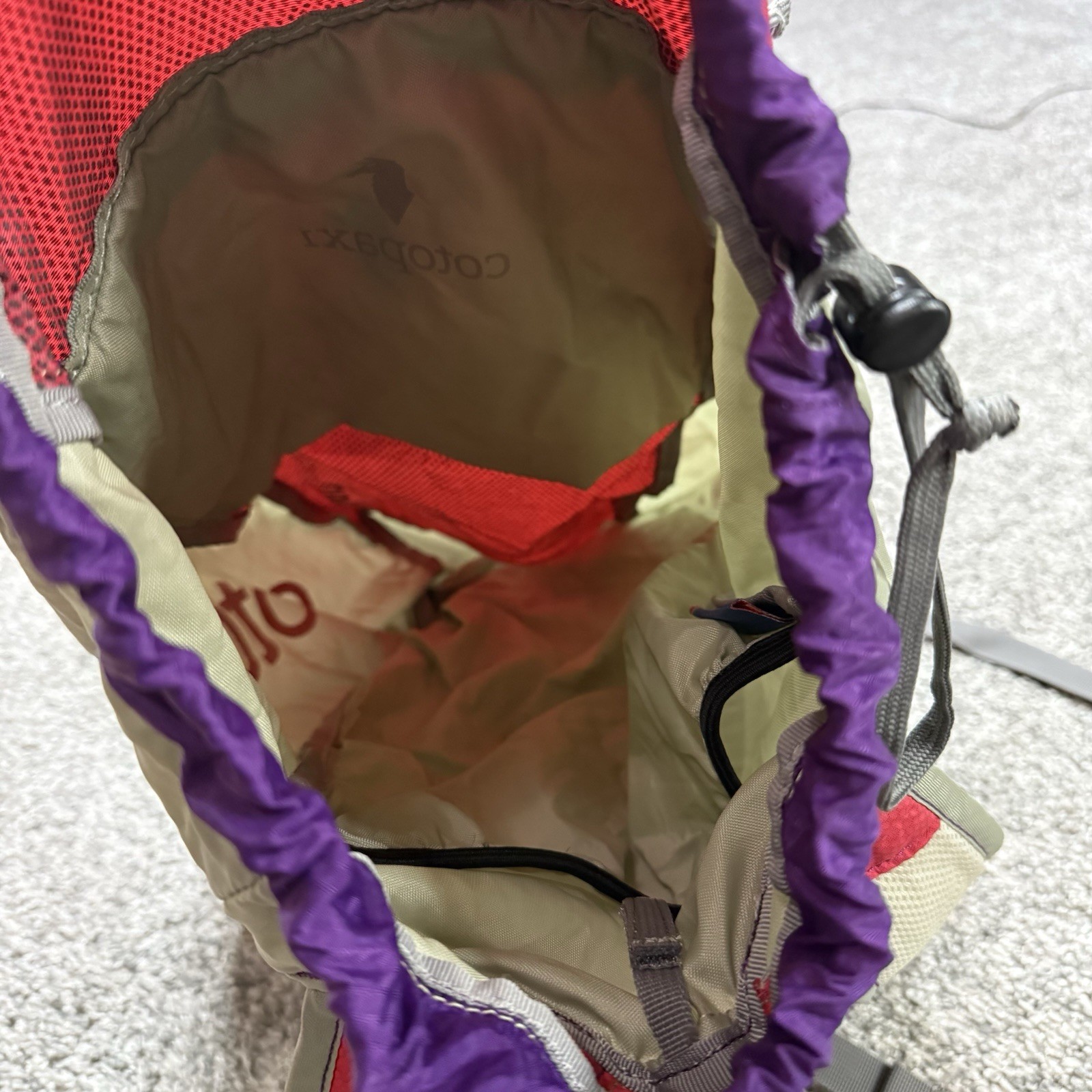 Cotopaxi Multi Top Drawstring Luzon 18L Hiking Backpack Logo Red 5