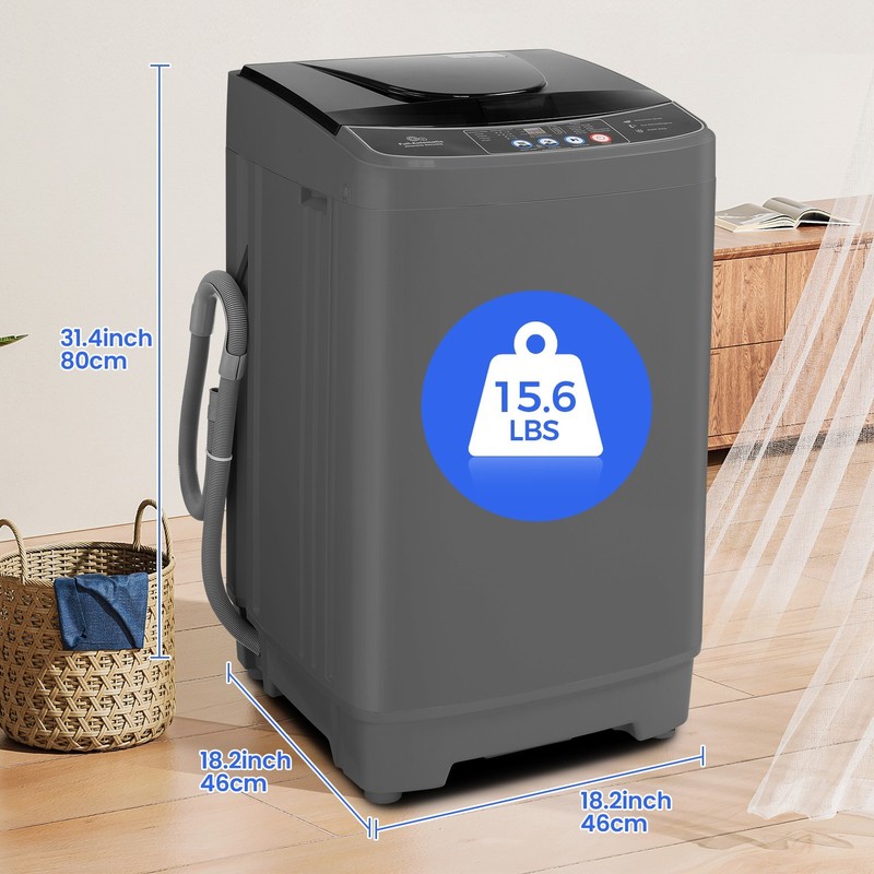 Portable Washing Machine 15.6 lbs Full Automatic Compact Washer Dryer Apartment~ gallery