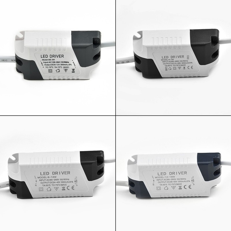AC-DC Transformator Light Lamp Driver Netzteil 1-3W/4-7W/8-12W/12-18W 300mA New gallery