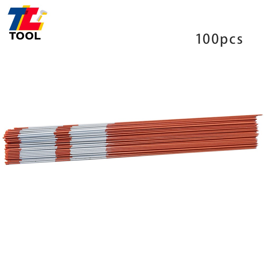 100× 6Feet 5/16" Diameter Orange Reflective Markers Driveway Markers Snow Stakes gallery