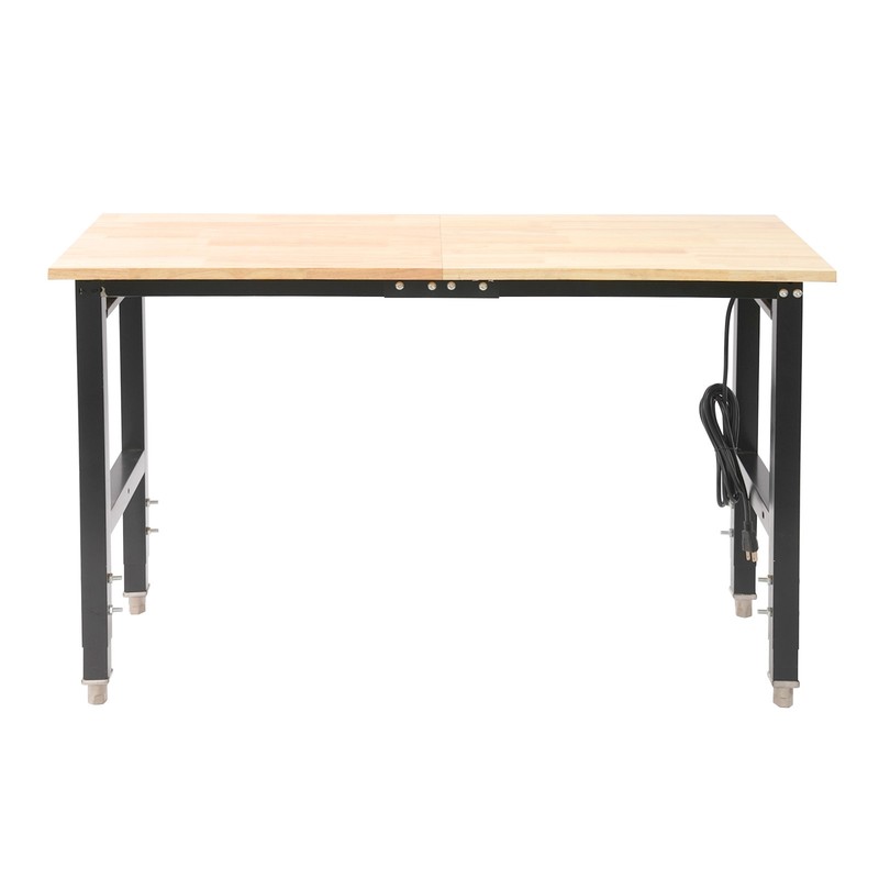 Max 2000 lbs Adjustable Height Workbench W/Power Outlets Heavy-Duty Work Table gallery