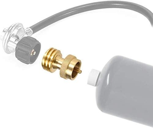 Universal Solid Brass Propane Tank Adapter 20LB to 1LB Converter QCC1 Regulator gallery