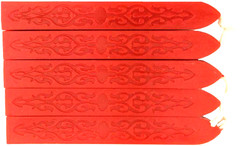 Traditional Red (solid color) Sealing Wax (with wick) – 5 Sticks