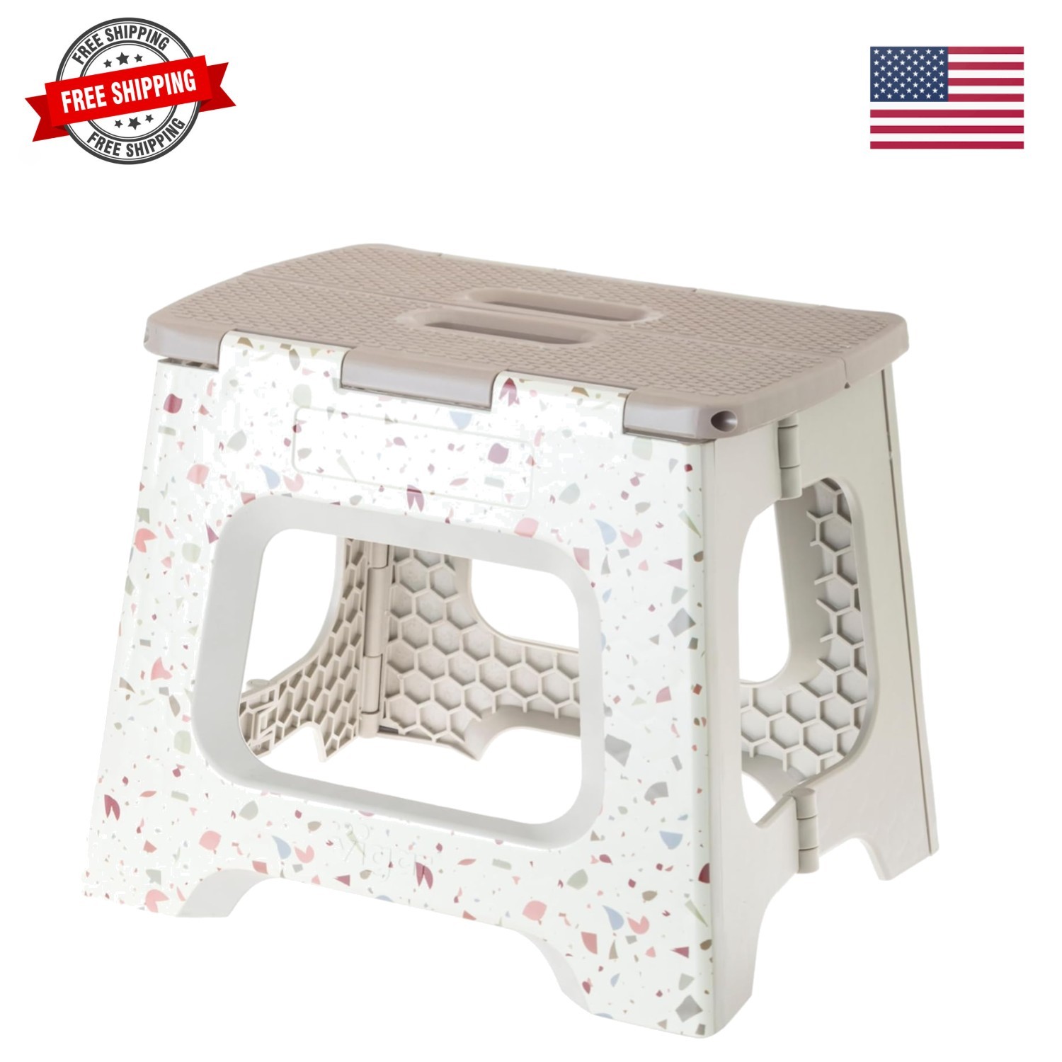Compact Folding Step Stool - 10-1/2 Inch Foldable Step Stool for Adults, Ligh... gallery