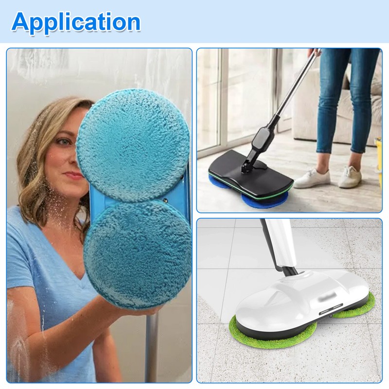 6 PCS Microfiber Mop Replacement Pads Reusable Cleaning Mat For Hardwood Floors gallery