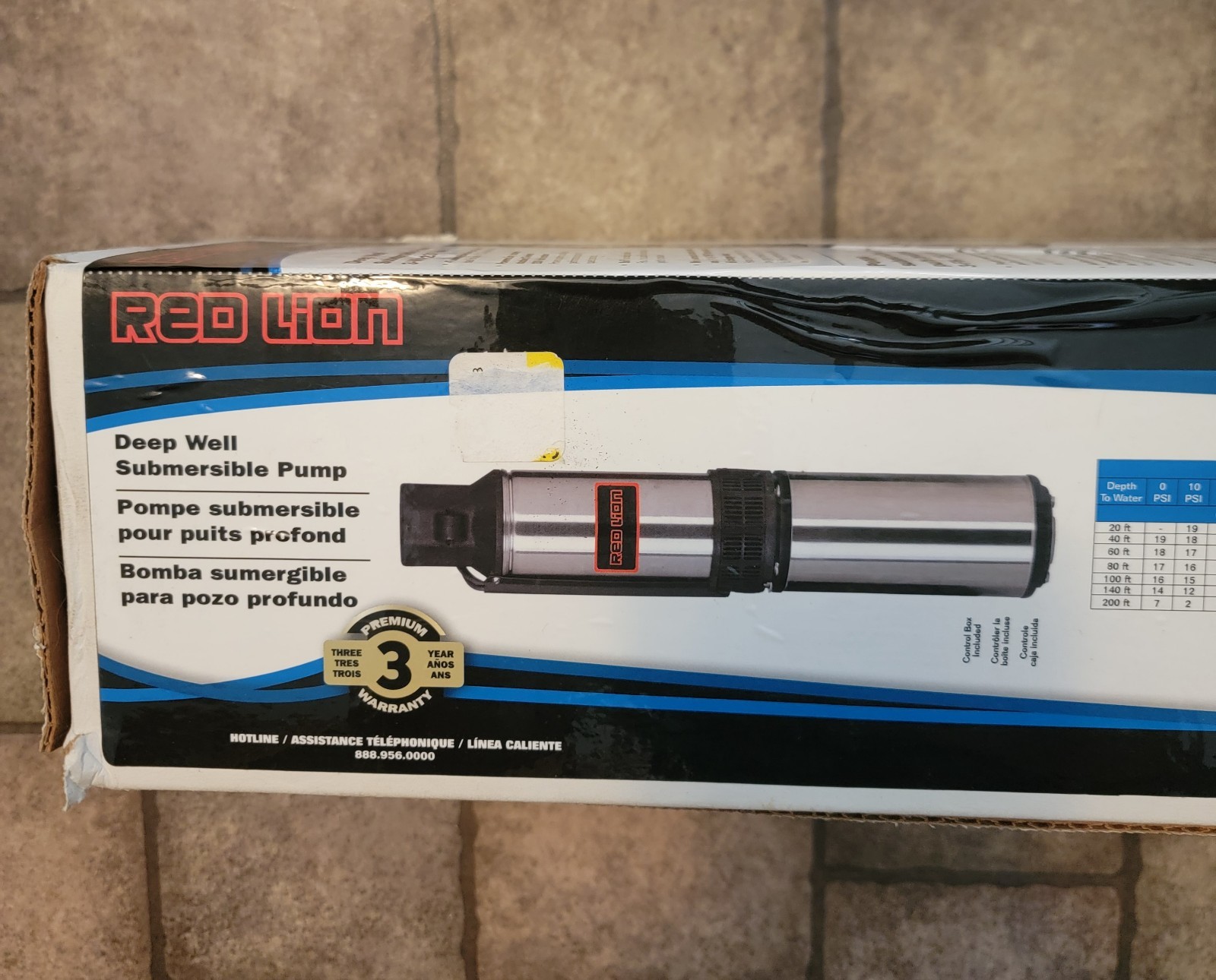 Red Lion 4" Deep Well Submersible Pump, 12 GPM, 1/2HP, 3Wire, 230V, RL12G05-3W2V gallery