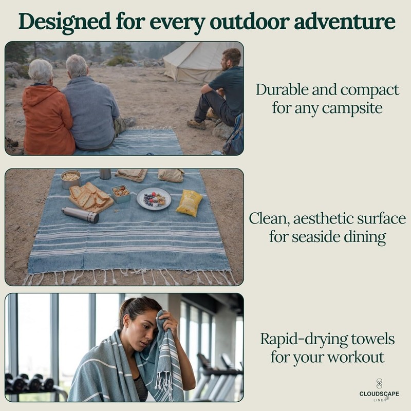 CLOUDSCAPE 6 Packs Oversized Premium Beach Towels Set- 39"x71", Highly gallery